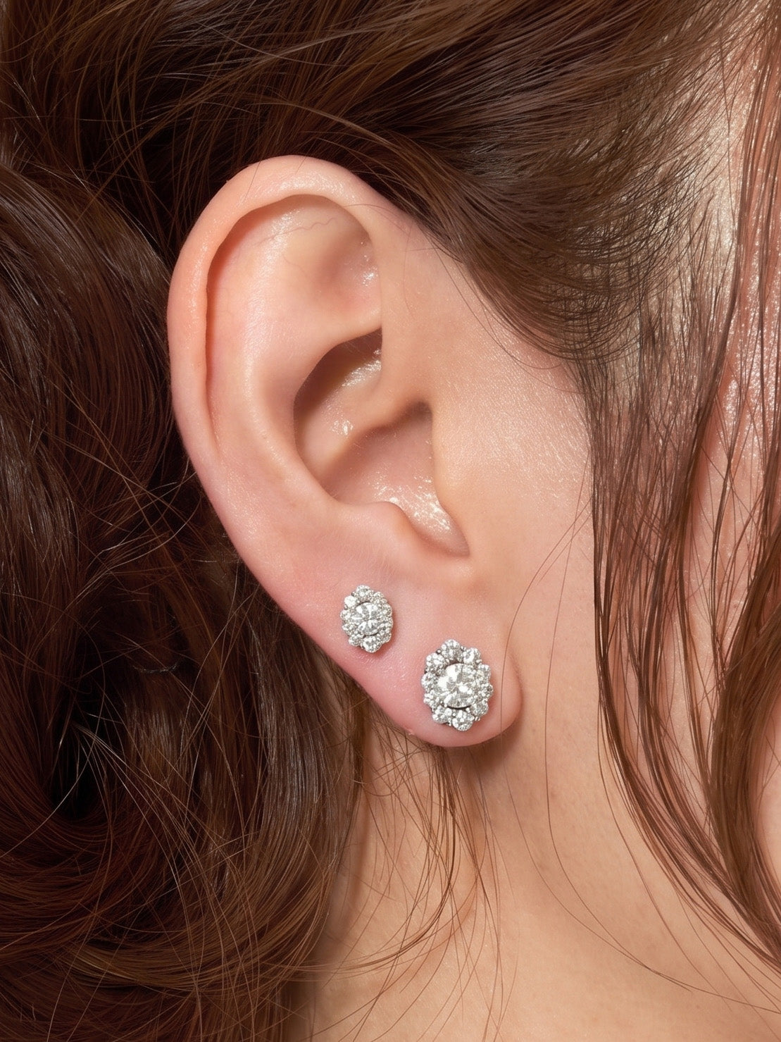 ダイヤモンド ブーケ ピアス