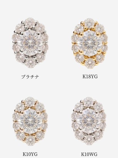 ダイヤモンド ブーケ ピアス