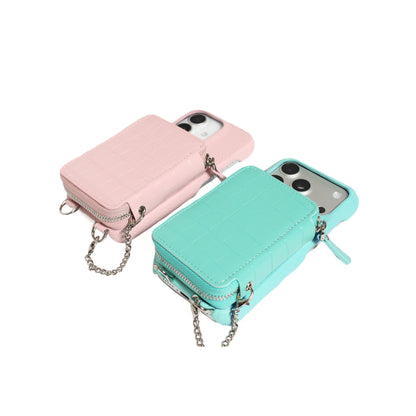 ポーチ付きスマホケース(ライトブルー)